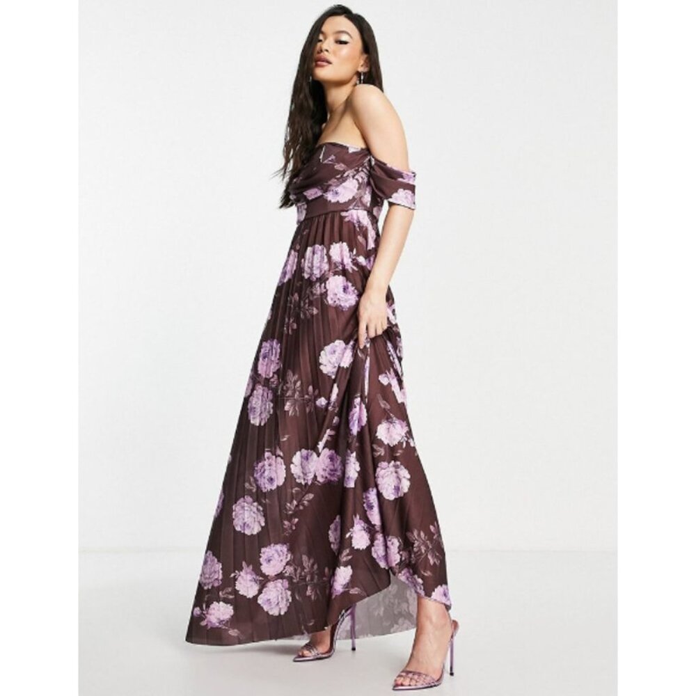 Asos off the shoulder maxi dress
